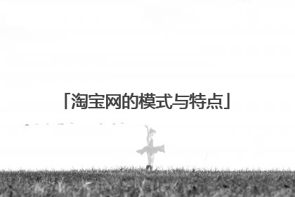 淘宝网的模式与特点