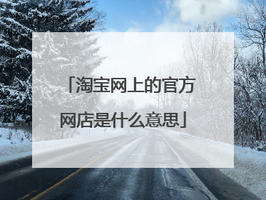 淘宝网上的官方网店是什么意思