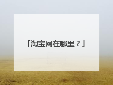 淘宝网在哪里?