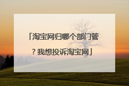 淘宝网归哪个部门管?我想投诉淘宝网