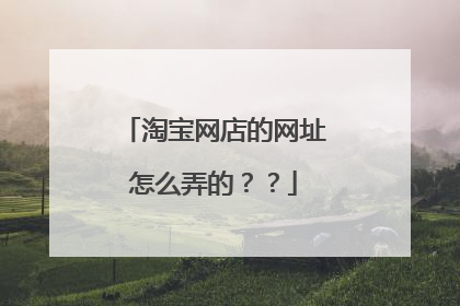 淘宝网店的网址怎么弄的??