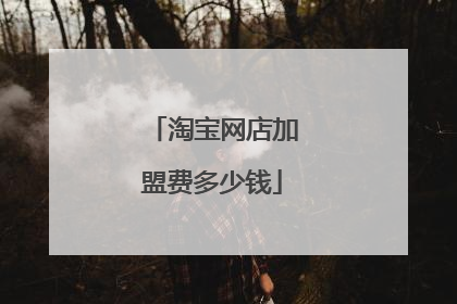 淘宝网店加盟费多少钱