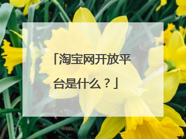 淘宝网开放平台是什么?