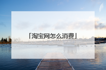 淘宝网怎么消费