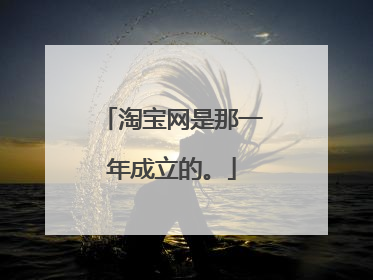 淘宝网是那一年成立的。