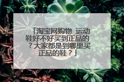 淘宝网购物 运动鞋好不好买到正品的?大家都是到哪里买正品的鞋?