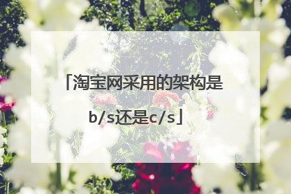 淘宝网采用的架构是b/s还是c/s