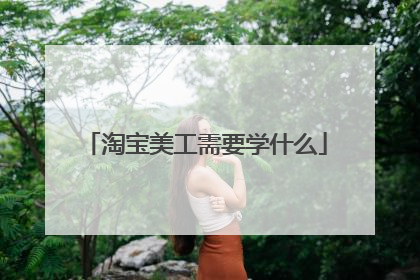 淘宝美工需要学什么