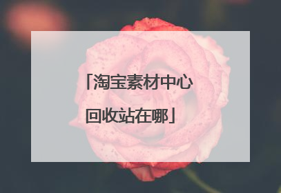 淘宝素材中心回收站在哪
