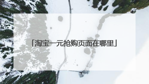 淘宝一元抢购页面在哪里