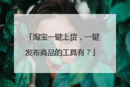 淘宝一键上货,一键发布商品的工具有?