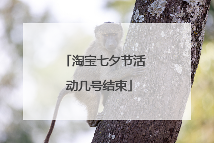 淘宝七夕节活动几号结束