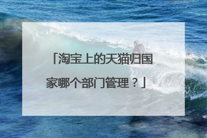 淘宝上的天猫归国家哪个部门管理？