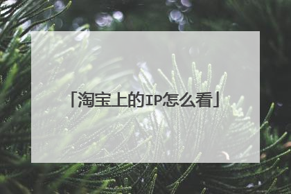 淘宝上的IP怎么看