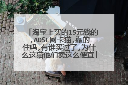 淘宝上买的15元钱的,ADSL网卡猫,靠的住吗,有谁买过了,为什么这猫他们卖这么便宜