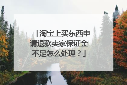 淘宝上买东西申请退款卖家保证金不足怎么处理？