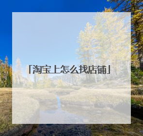 淘宝上怎么找店铺