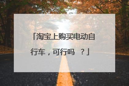 淘宝上购买电动自行车，可行吗 ？