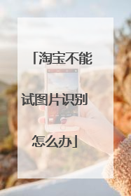 淘宝不能试图片识别怎么办
