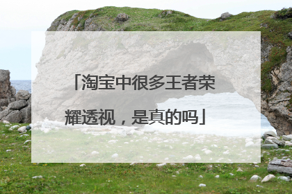 淘宝中很多王者荣耀透视,是真的吗