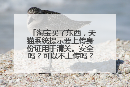 淘宝买了东西，天猫系统提示要上传身份证用于清关。安全吗？可以不上传吗？有人知道吗