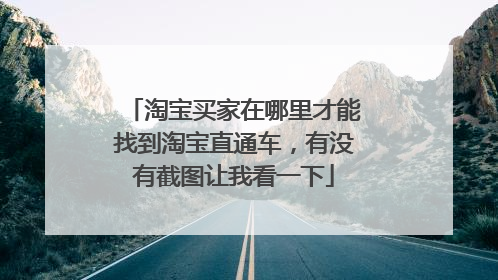 淘宝买家在哪里才能找到淘宝直通车,有没有截图让我看一下