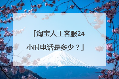 淘宝人工客服24小时电话是多少?