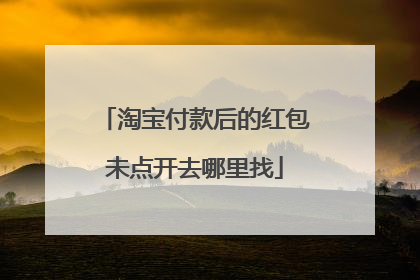 淘宝付款后的红包未点开去哪里找