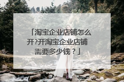 淘宝企业店铺怎么开?开淘宝企业店铺需要多少钱?