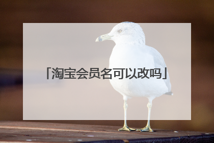 淘宝会员名可以改吗