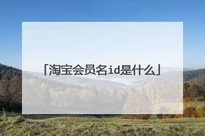 淘宝会员名id是什么