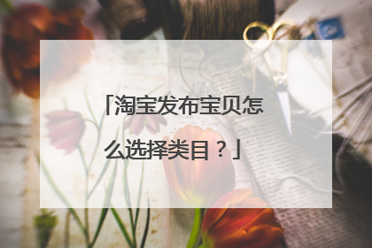 淘宝发布宝贝怎么选择类目?