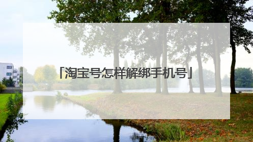 淘宝号怎样解绑手机号