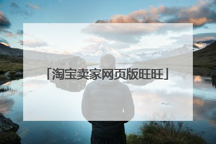 淘宝卖家网页版旺旺