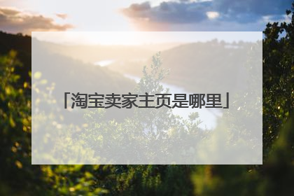 淘宝卖家主页是哪里