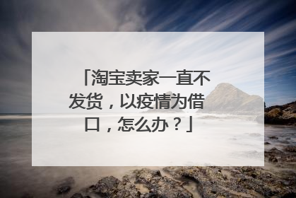 淘宝卖家一直不发货,以疫情为借口,怎么办?