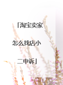 淘宝卖家怎么找店小二申诉