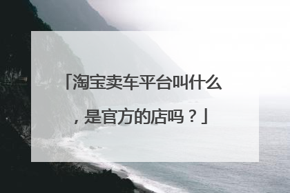 淘宝卖车平台叫什么，是官方的店吗？