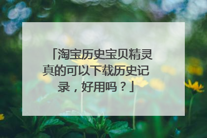 淘宝历史宝贝精灵真的可以下载历史记录,好用吗?