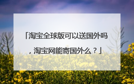淘宝全球版可以送国外吗，淘宝网能寄国外么？