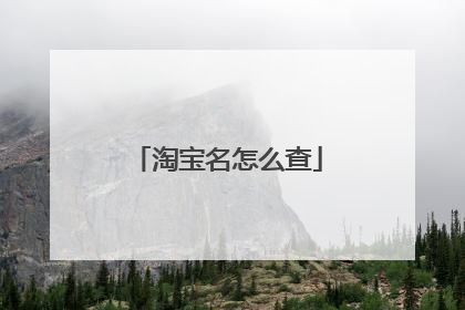 淘宝名怎么查