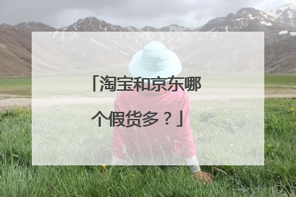 淘宝和京东哪个假货多?
