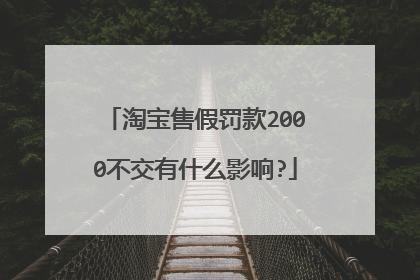 淘宝售假罚款2000不交有什么影响?