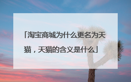 淘宝商城为什么更名为天猫,天猫的含义是什么