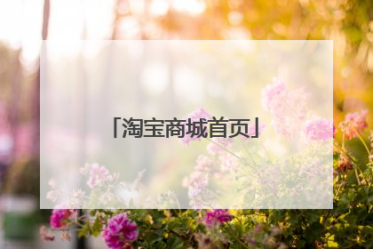 淘宝商城首页