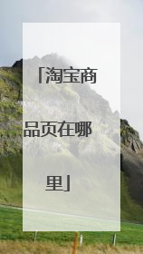 淘宝商品页在哪里