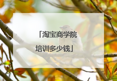 淘宝商学院培训多少钱