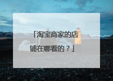 淘宝商家的店铺在哪看的?