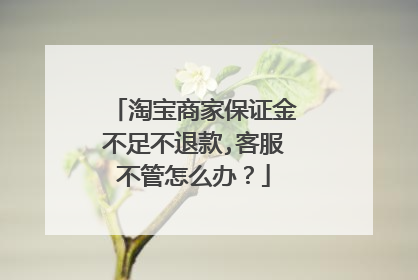 淘宝商家保证金不足不退款,客服不管怎么办?