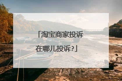 淘宝商家投诉在哪儿投诉?